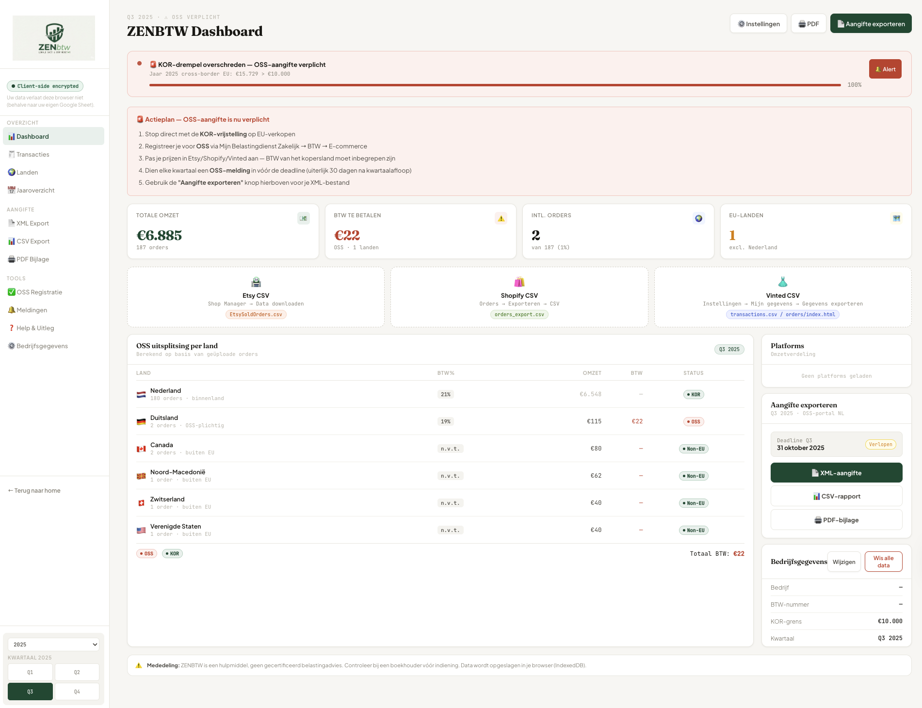 ZenBTW BTW Dashboard